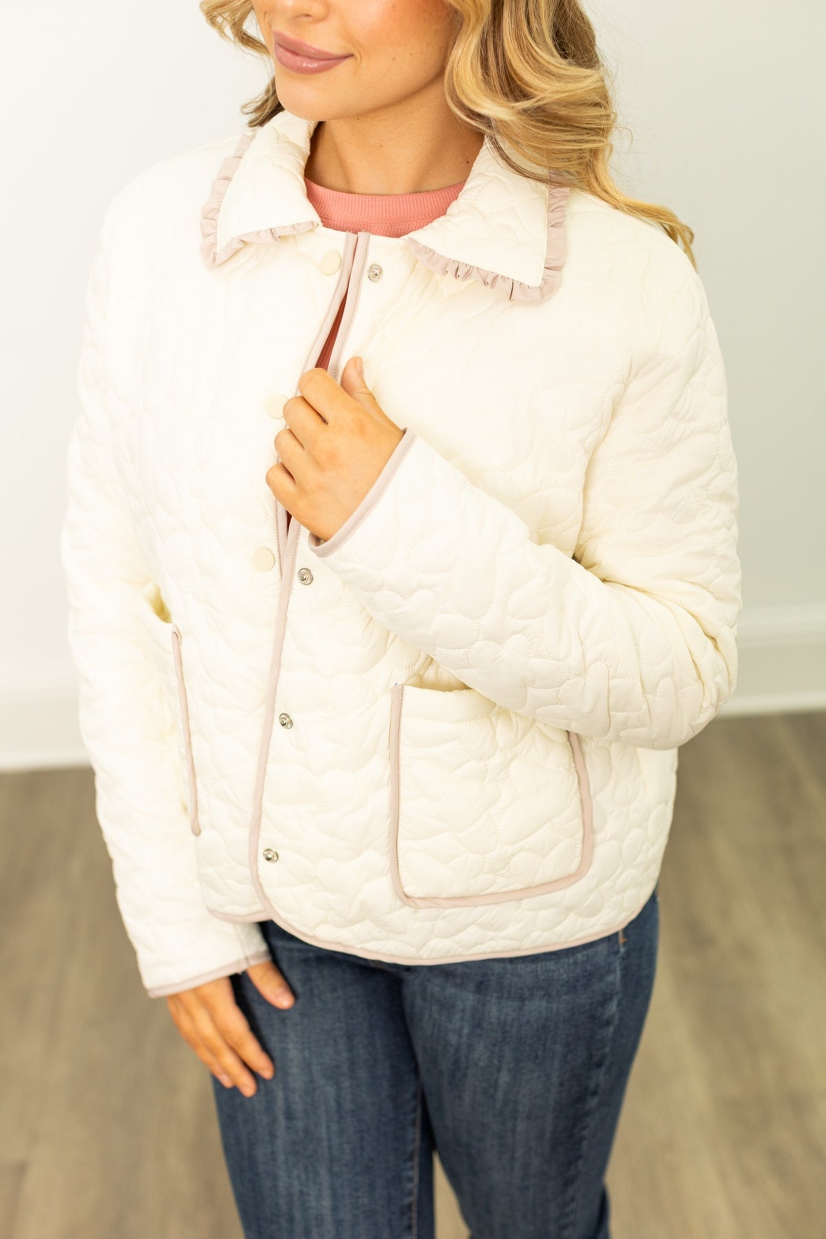 The Winnie Quilted Jacket - Ivory