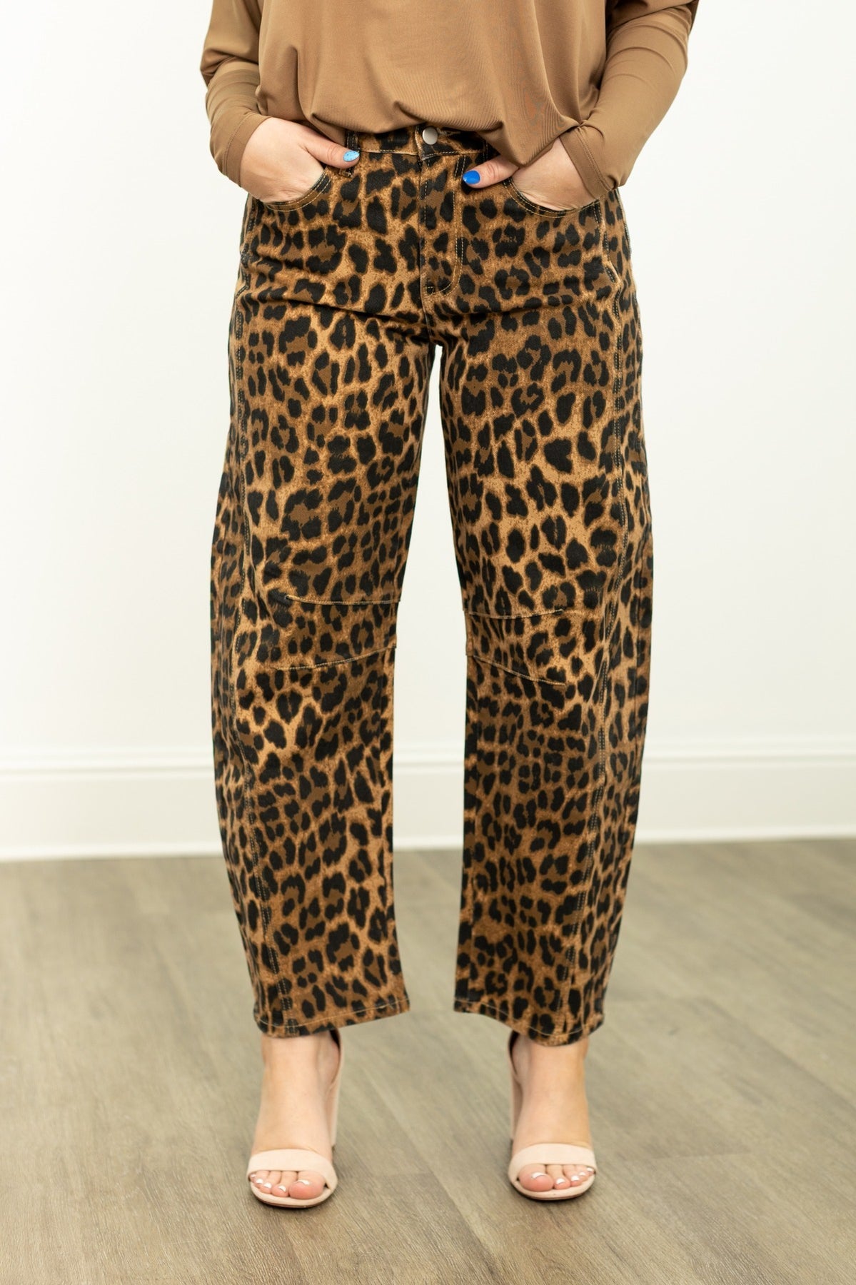 The Kingsley Barrel Jeans - Leopard