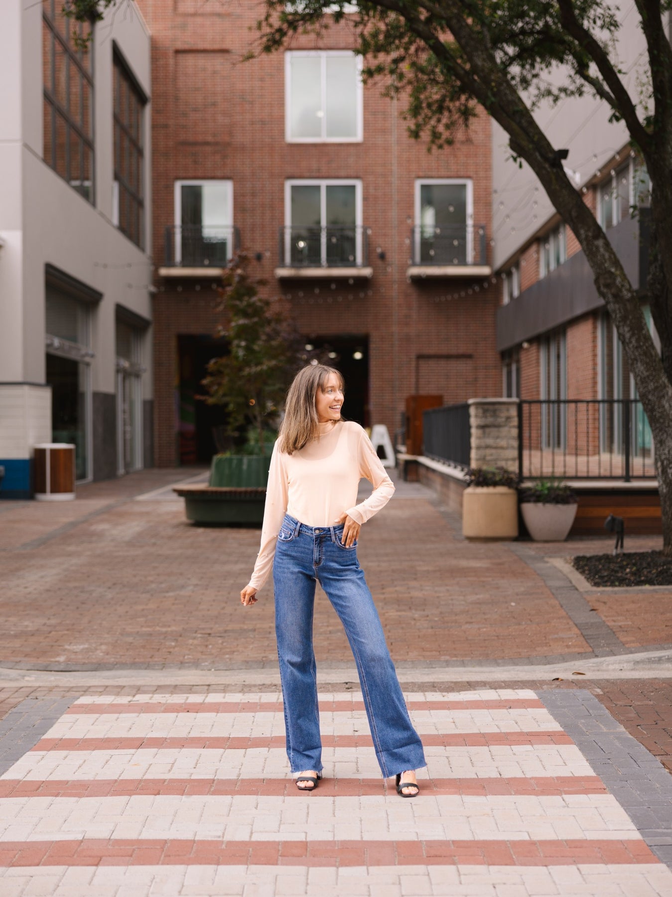 The Julissa Pearl Mesh Top - Champagne