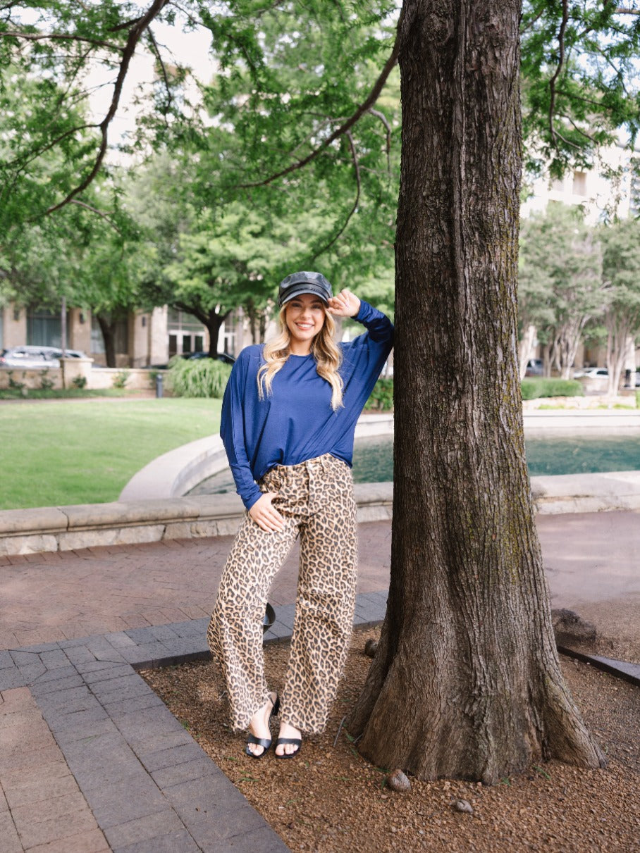 The Kingsley Barrel Jeans - Leopard