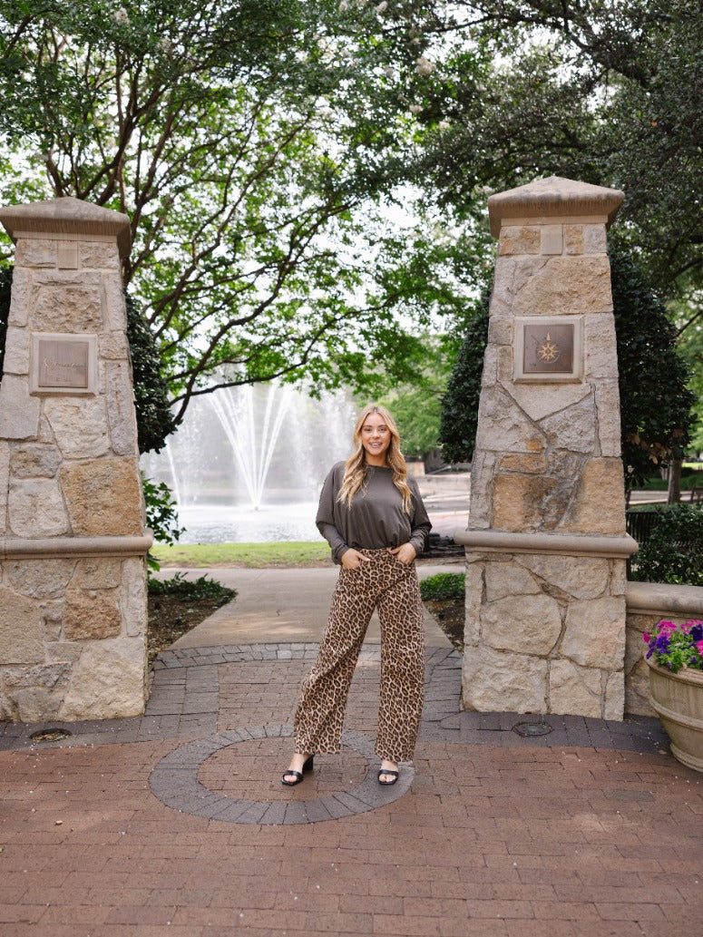 The Kingsley Barrel Jeans - Leopard