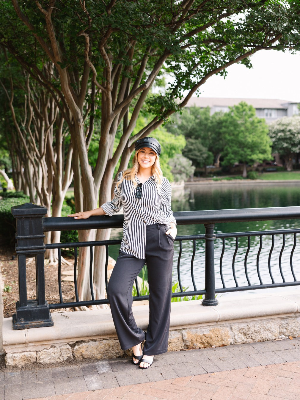 The Nadaline Pleat Front Trousers - Black