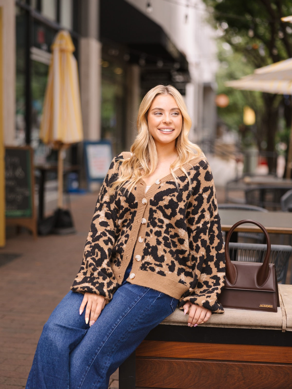 The Wylder Cropped Leopard Cardigan