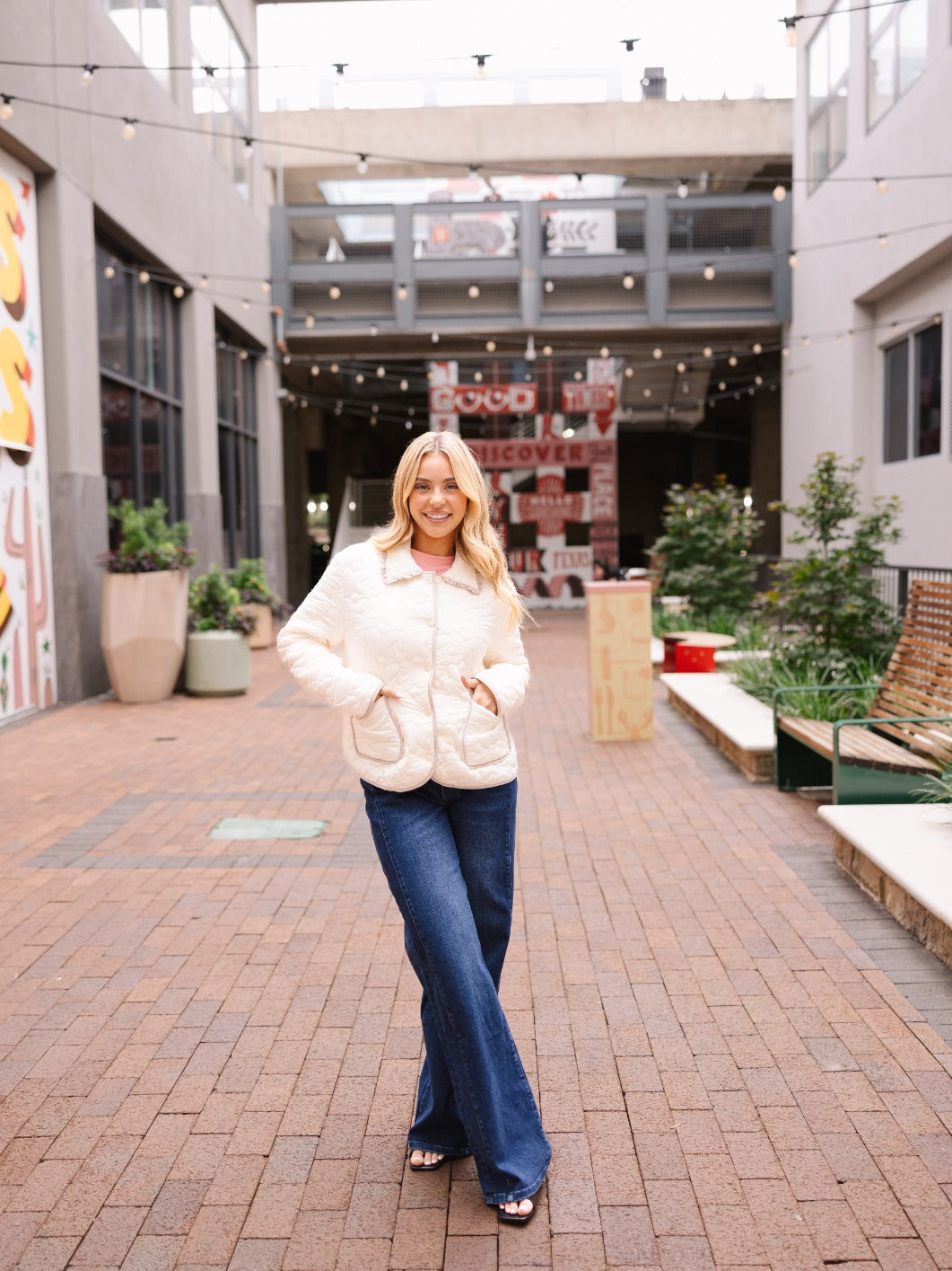 The Winnie Quilted Jacket - Ivory