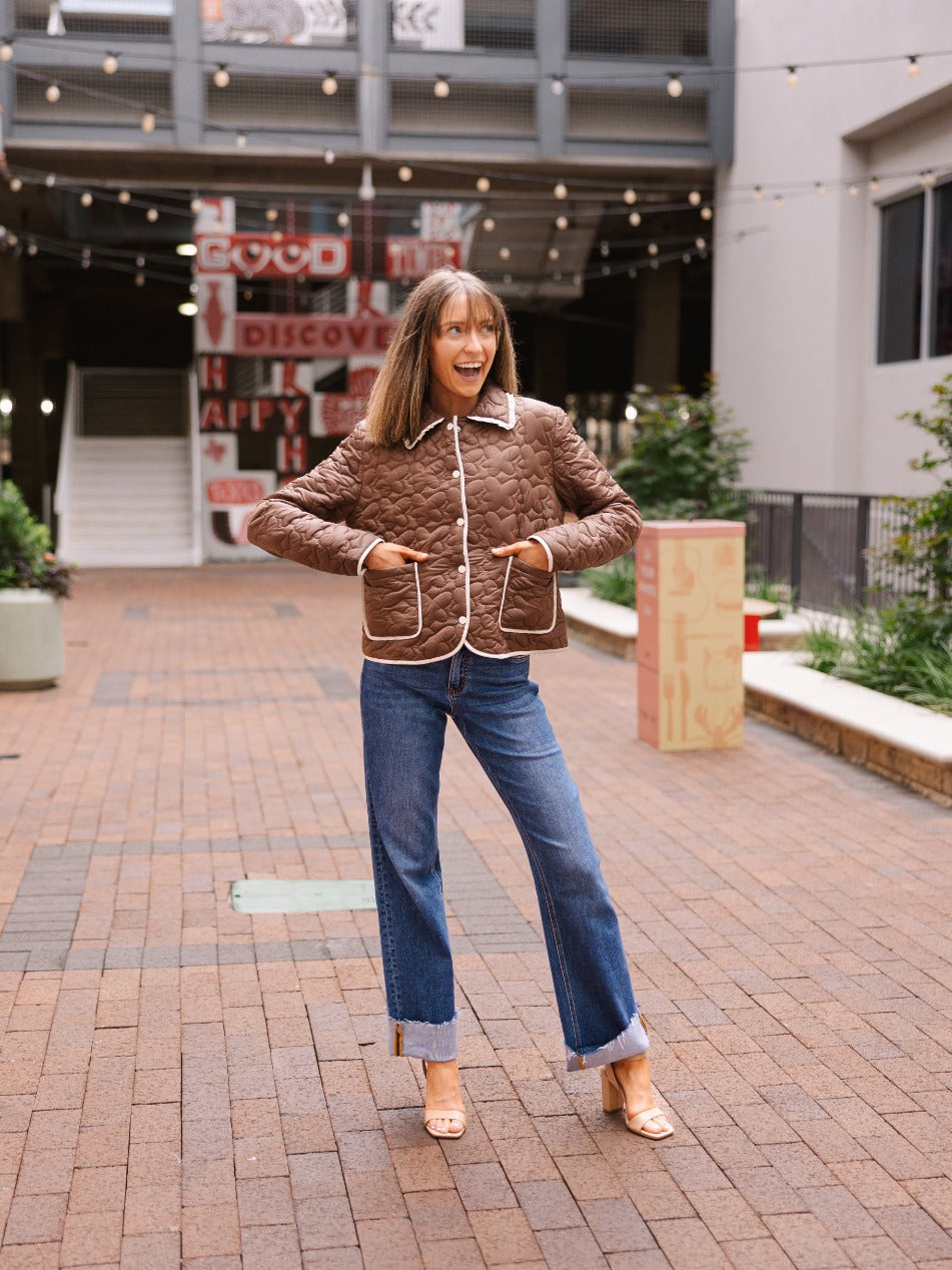 The Winnie Quilted Jacket - Brown
