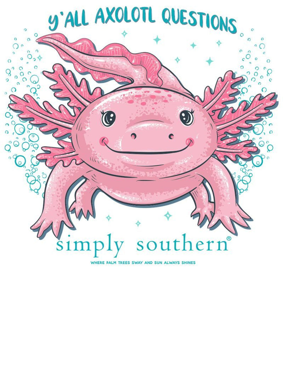 YOUTH - Simply Southern - Y'all Axolotl Questions SS Tee - 2024