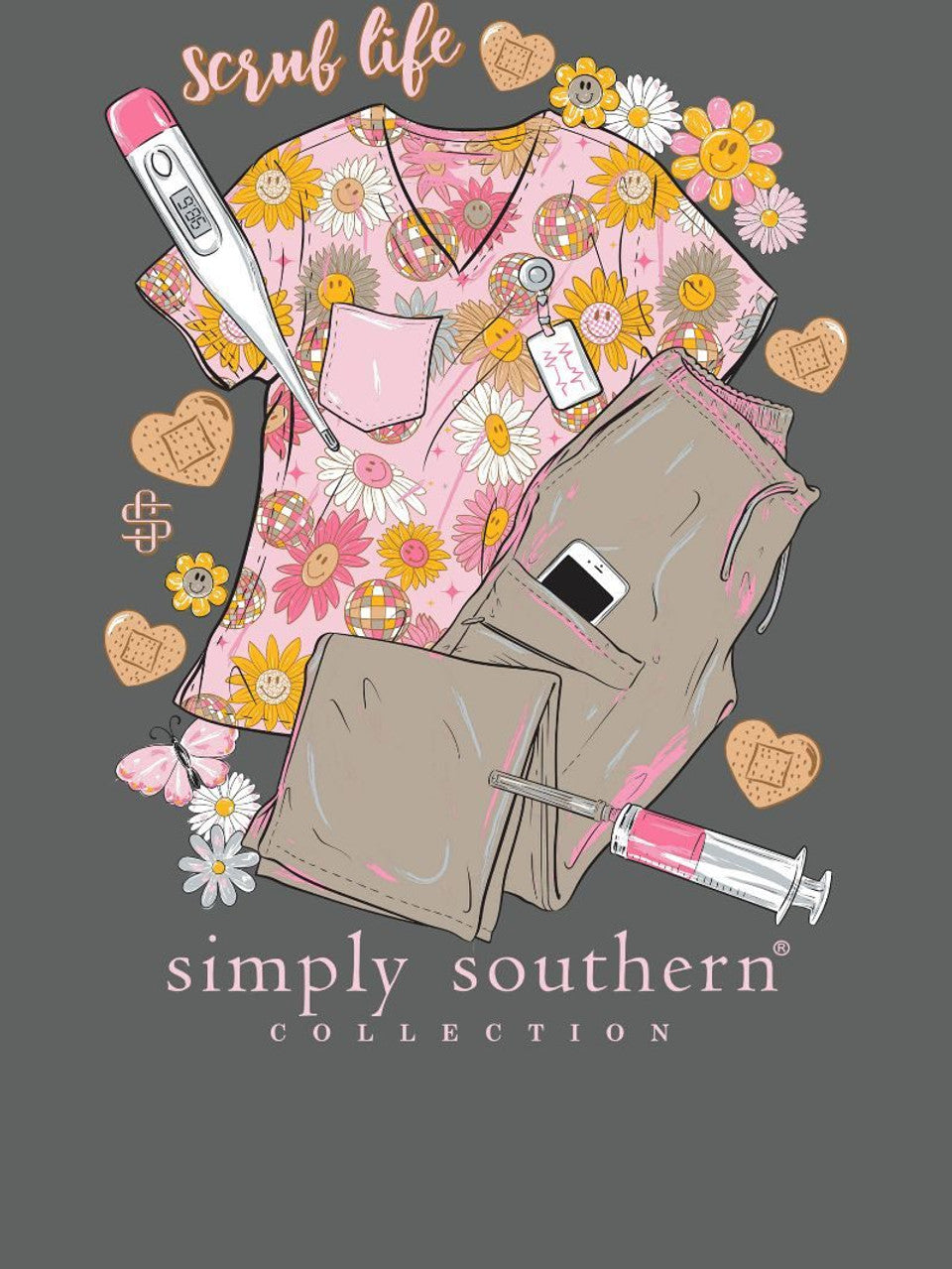 Simply Southern - Scrub Life SS Tee - 2024