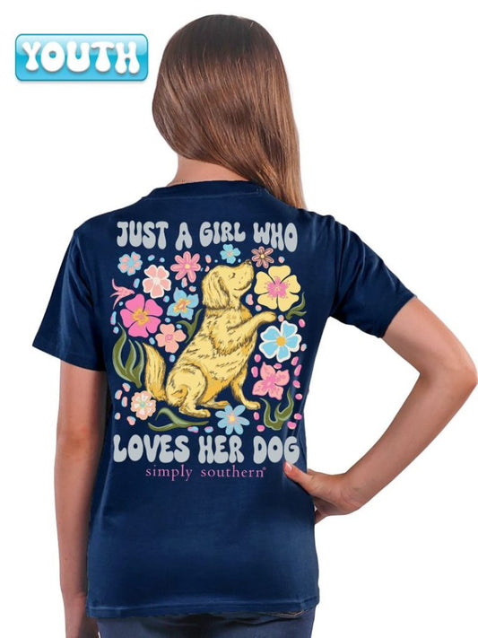 YOUTH - Simply Southern - Just a Girl Who Loves Her Dog SS Tee - 2024