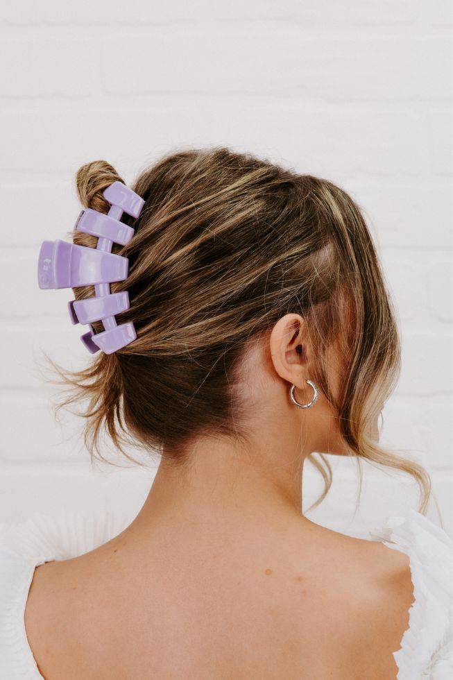 TELETIES - Classic Large Hair Clip - Lilac You