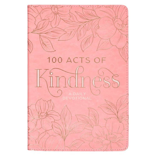 100 Acts of Kindness Pink Faux Leather Devotional