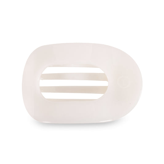 TELETIES - Large Flat Round Clip - Coconut White