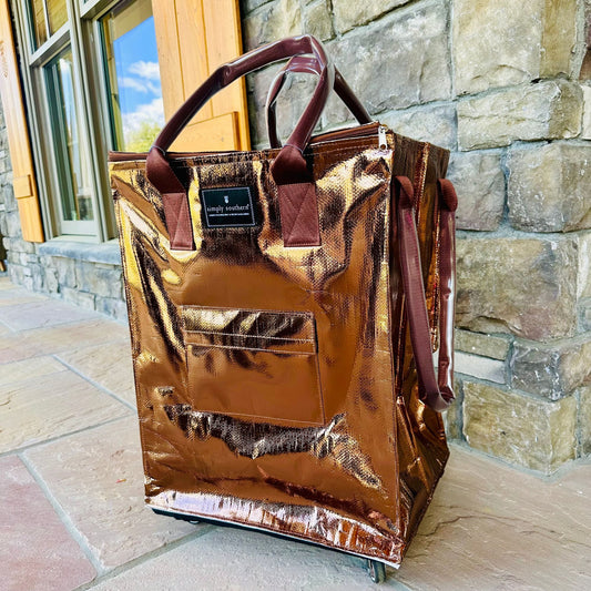 Simply Southern - Rolling Tote - Brown