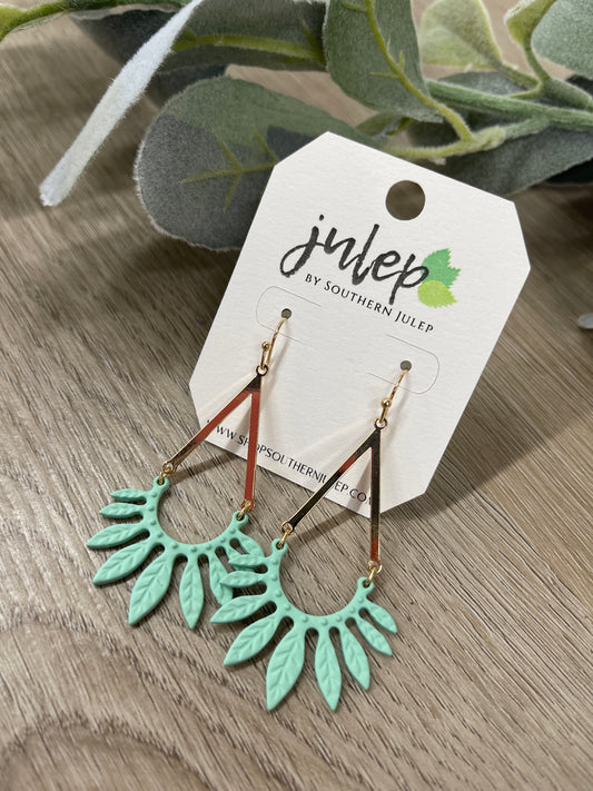 The Poppy Earrings - Mint