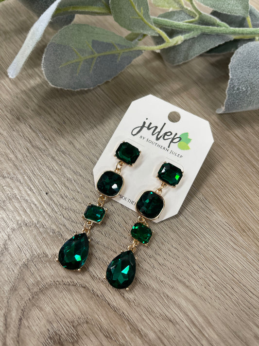 The Wynter Earrings - Emerald