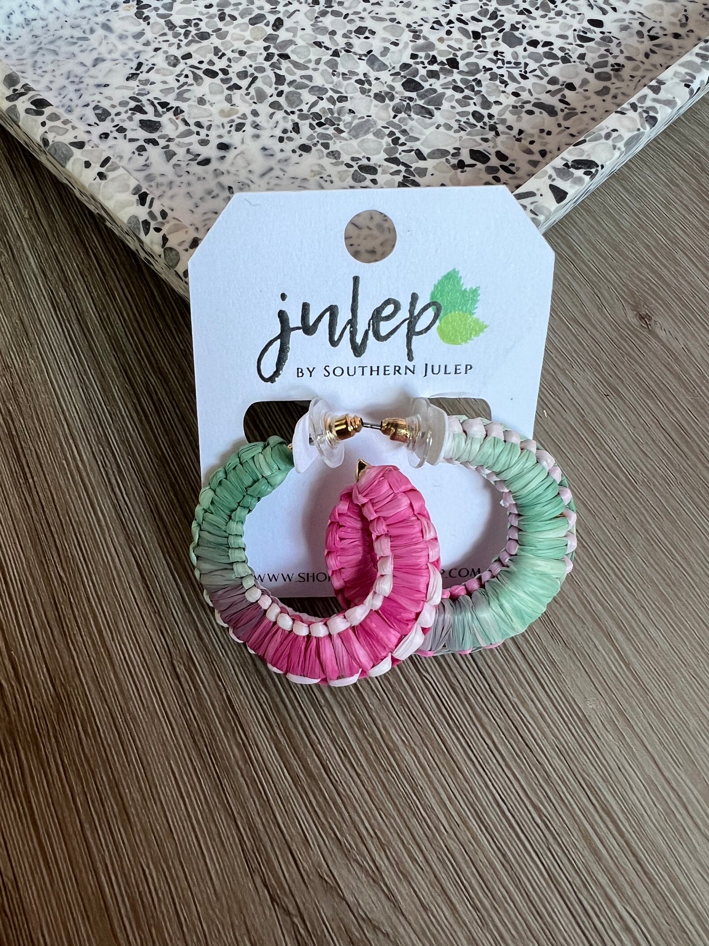 The Lola Earrings - Pink/Green