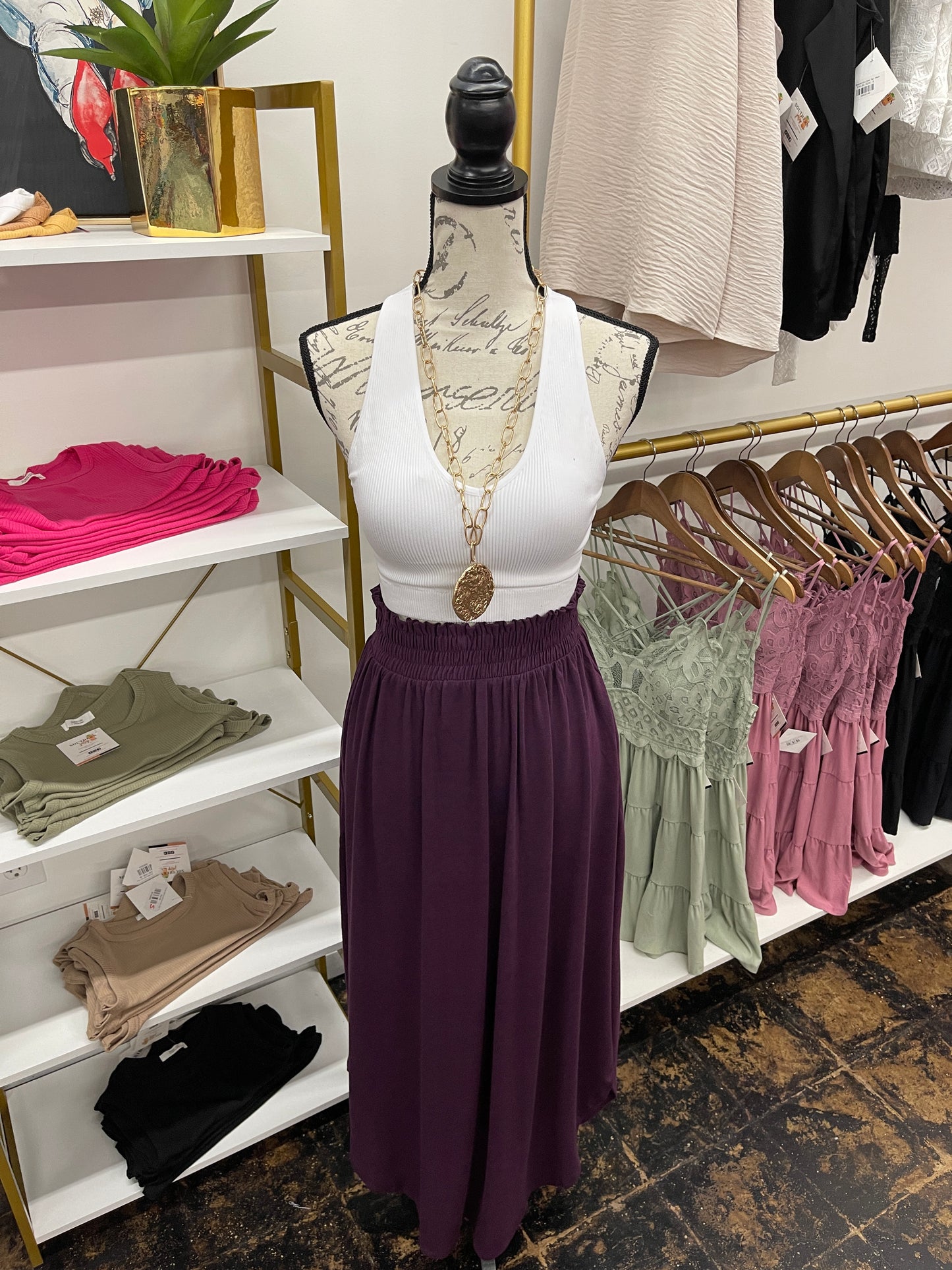 The Amara Maxi Skirt - Plum