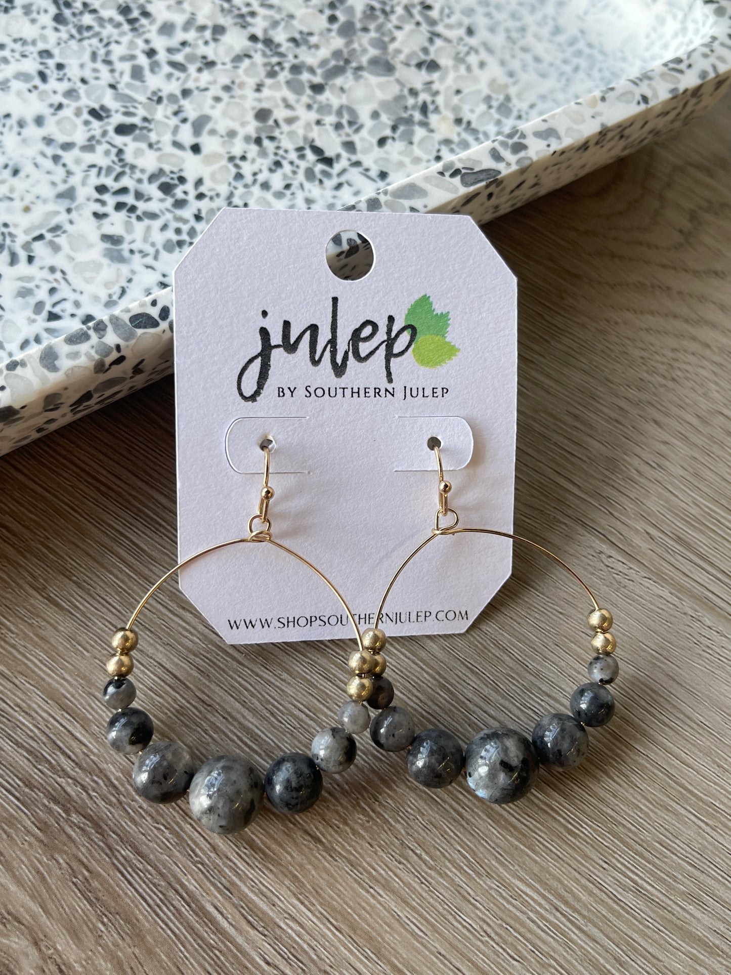 The Jada Earrings - Labradorite