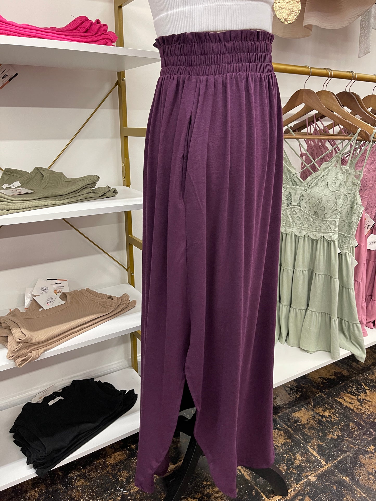 The Amara Maxi Skirt - Plum