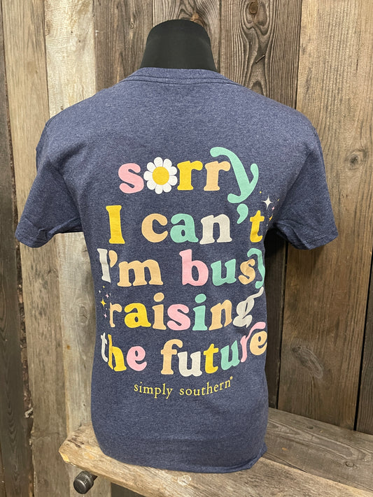 FINAL SALE - Simply Southern - Busy Raising the Future SS Tee