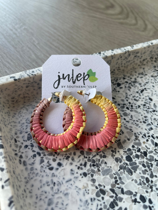 The Lola Earrings - Pink/Yellow