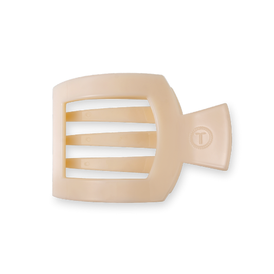 TELETIES - Medium Flat Square Clip - Almond Beige