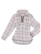 Simply Southern - Y-Neck Pullover - Gray Plaid