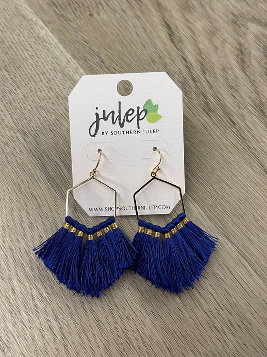 The Brenna Earrings - Royal Blue