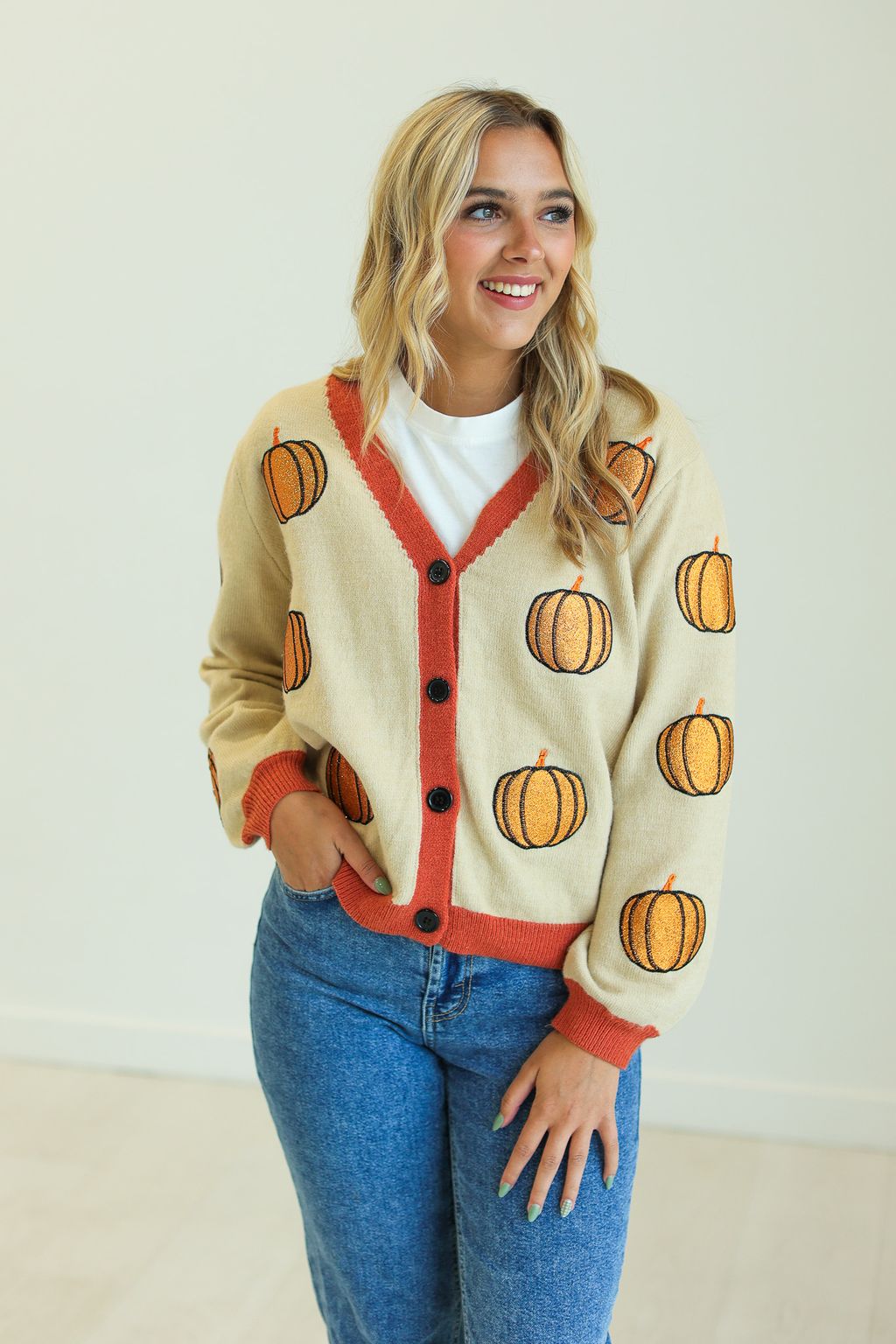 The Emersyn Pumpkin Cardigan