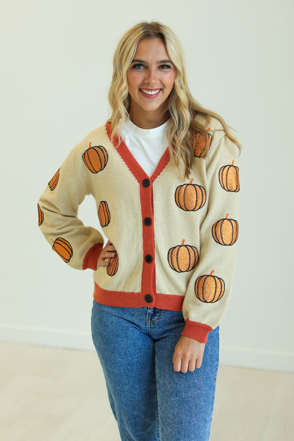 The Emersyn Pumpkin Cardigan