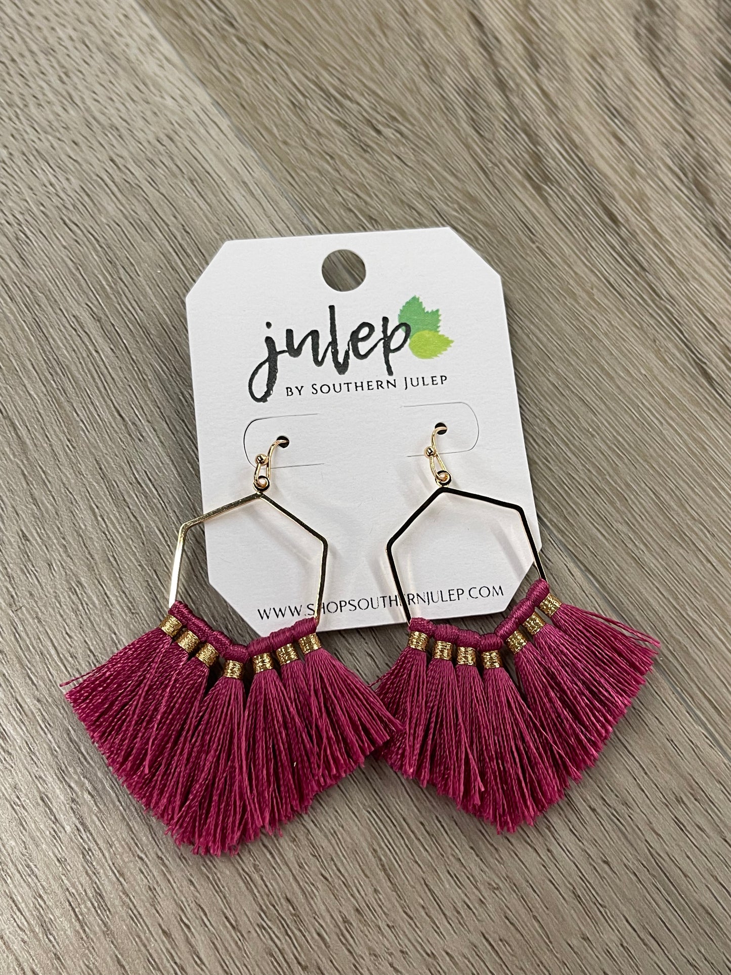 FINAL SALE - The Brenna Earrings - Dark Fuchsia