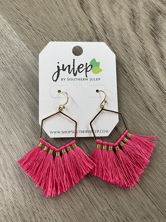 The Brenna Earrings - Light Fuchsia