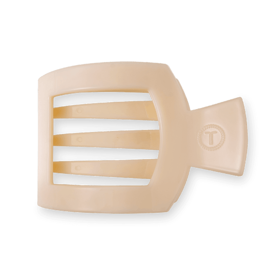 TELETIES - Large Flat Square Clip - Almond Beige