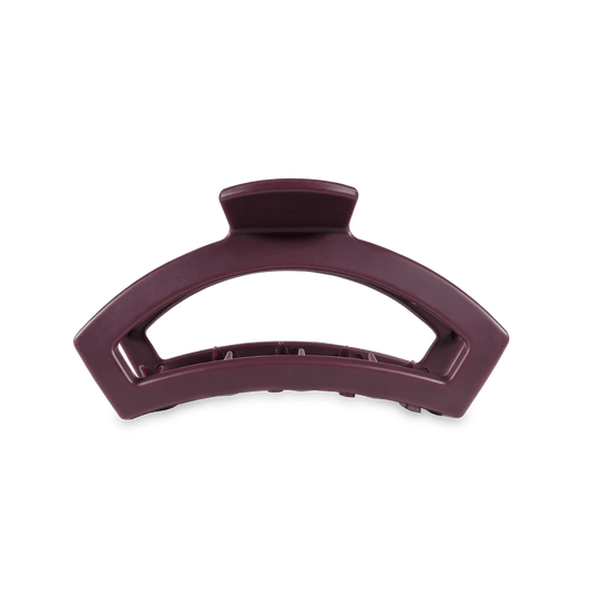 TELETIES - Open Small Hair Clip - Burgundy Bliss