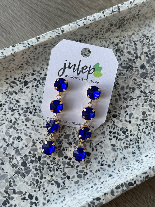 The Mia Earrings - Sapphire