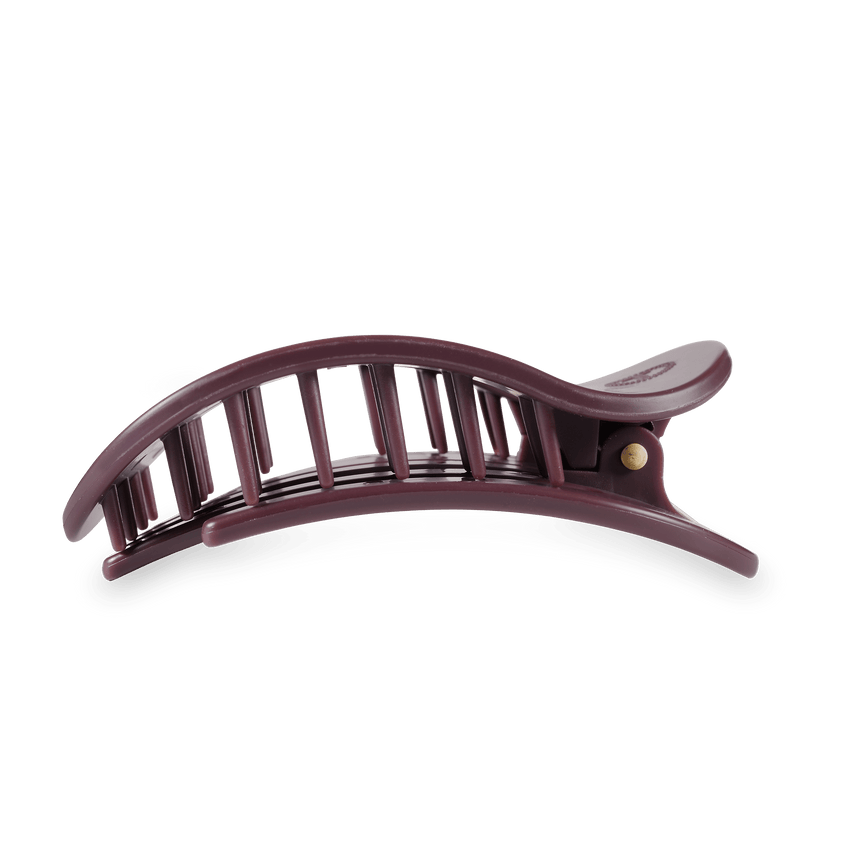 TELETIES - Large Flat Round Clip - Burgundy Bliss