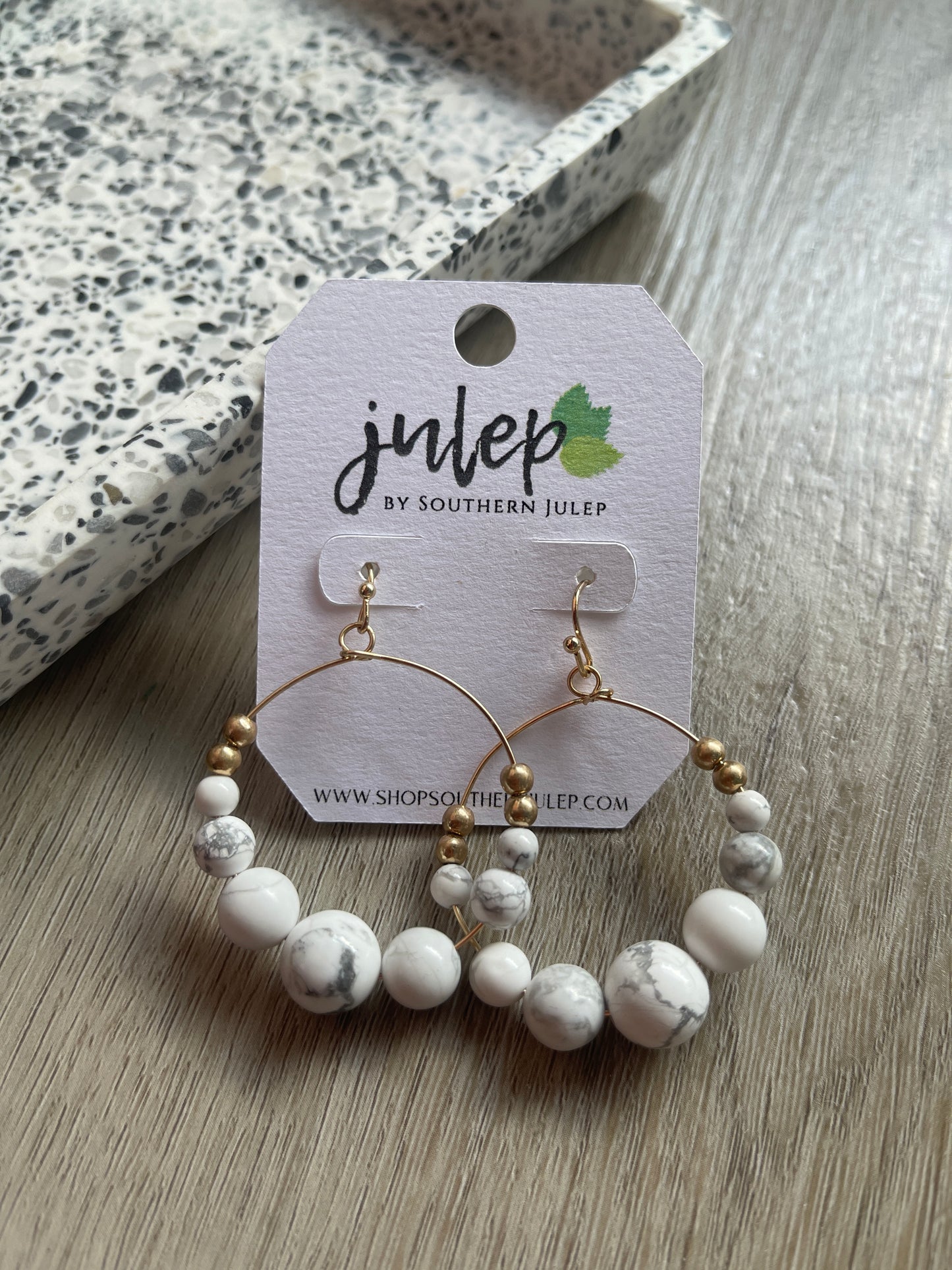 The Jada Earrings - Howlite