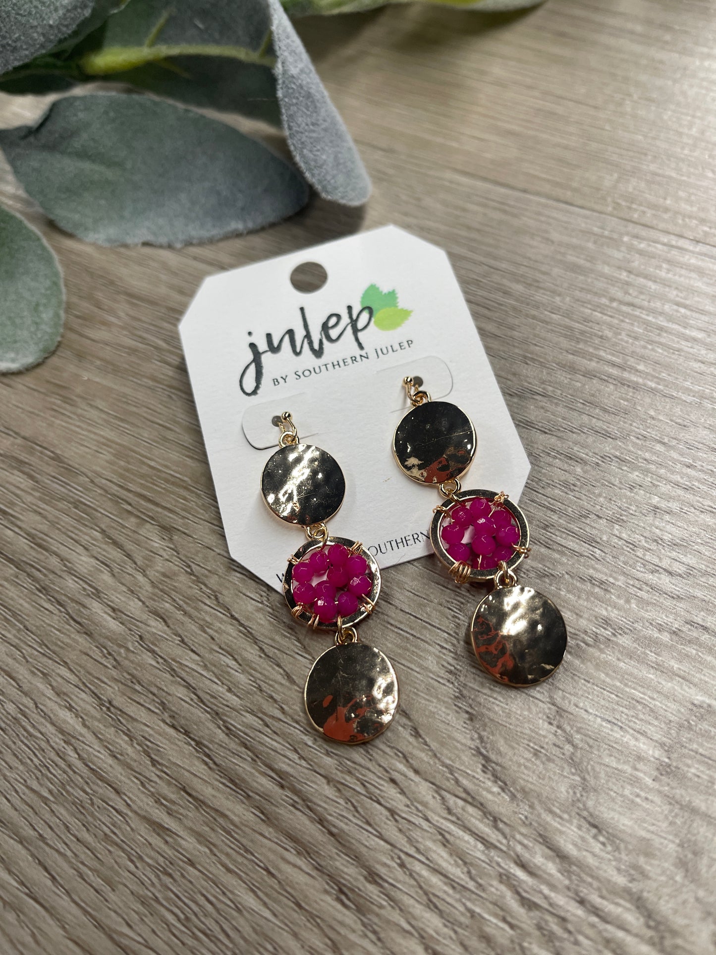 The Katlyn Earrings - Fuchsia