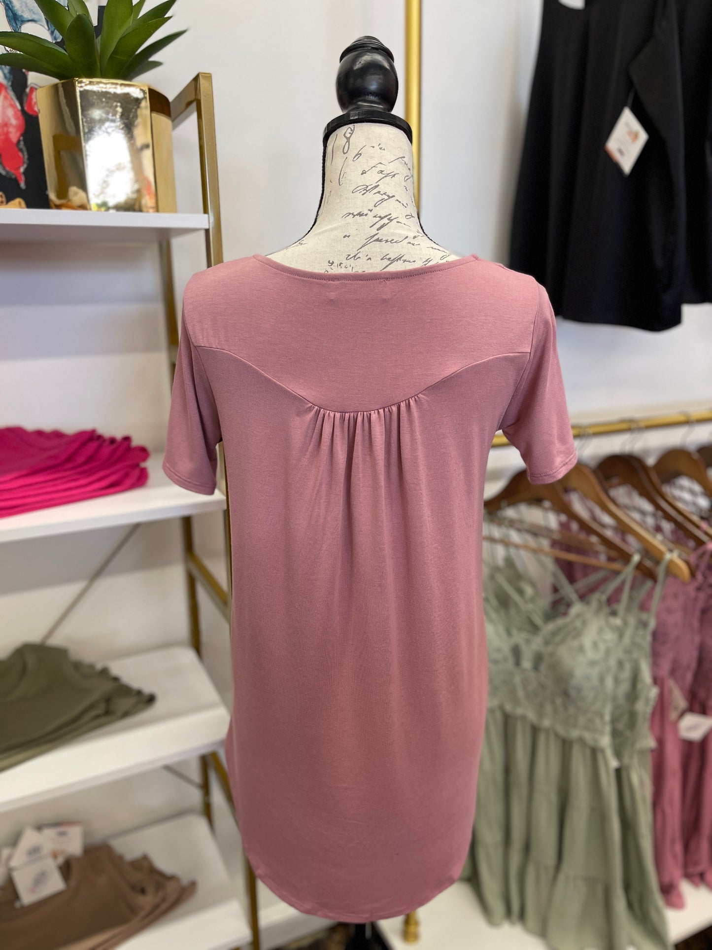 The Alicia Button Top - Mauve