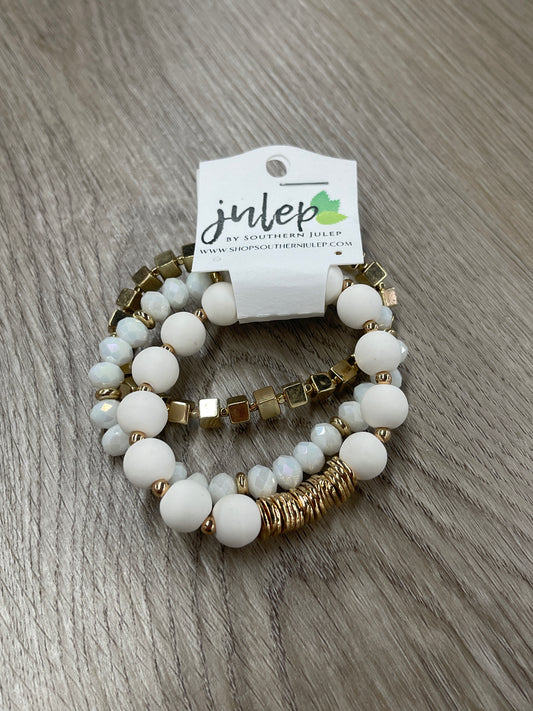 The Alani Bracelet Stack - White