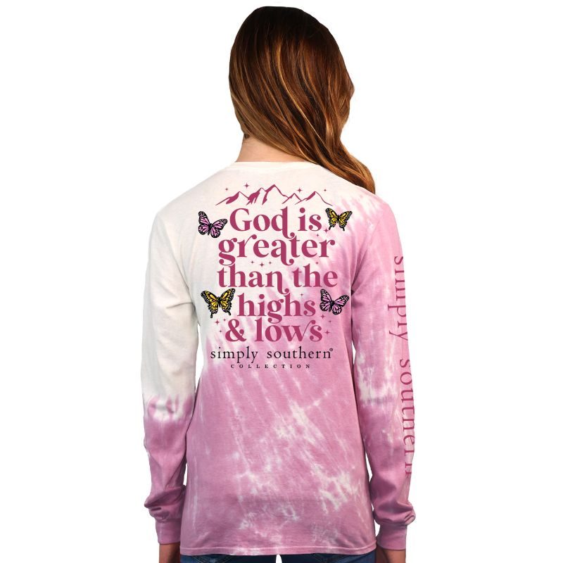 FINAL SALE - Simply Southern - God is Greater Than The Highs & Lows Long Sleeve Tee
