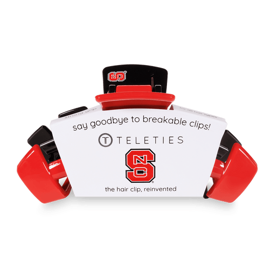 TELETIES - Classic Large Hair Clip - North Carolina State University