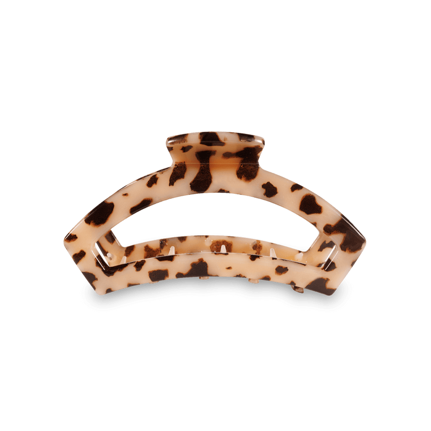 TELETIES - Open Small Hair Clip - Blonde Tortoise