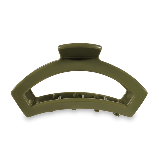 TELETIES - Open Large Hair Clip - Olive