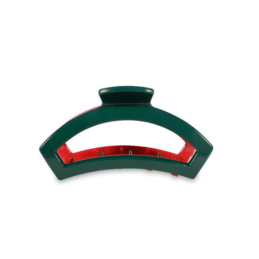 TELETIES - Open Tiny Hair Clip - Red & Green