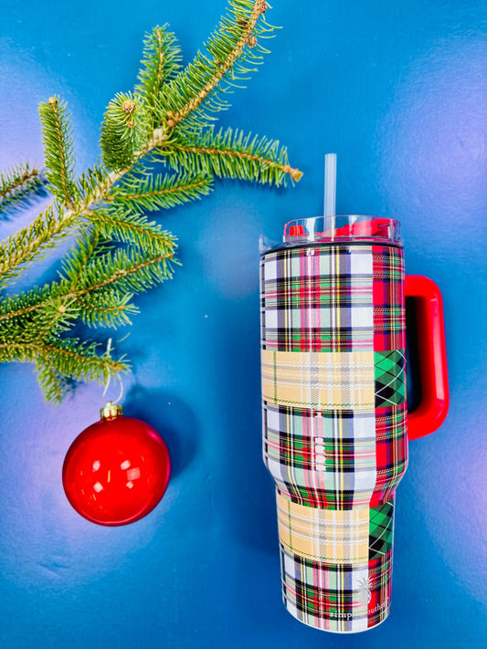 Simply Southern - 40oz Tumbler - Holiday Plaid