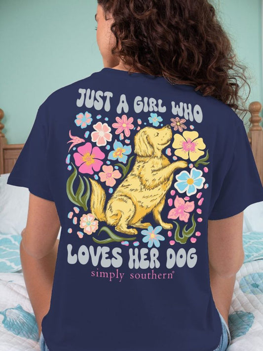 Simply Southern - Just a Girl Who Loves Her Dog SS Tee - 2024