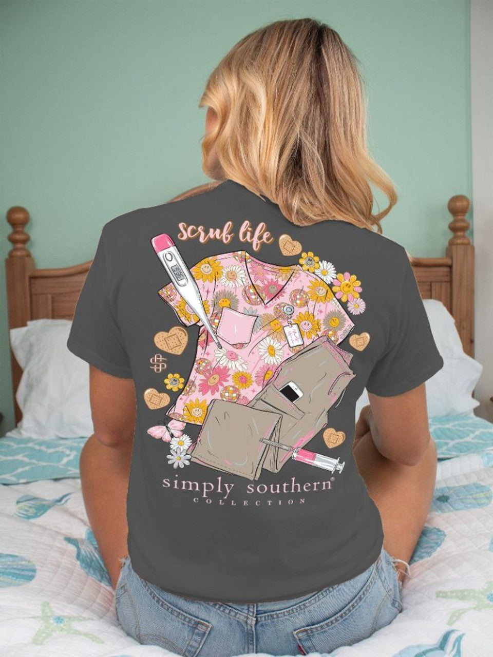 Simply Southern - Scrub Life SS Tee - 2024