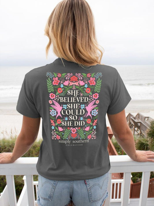 Simply Southern - She Believed She Could SS Tee - 2024
