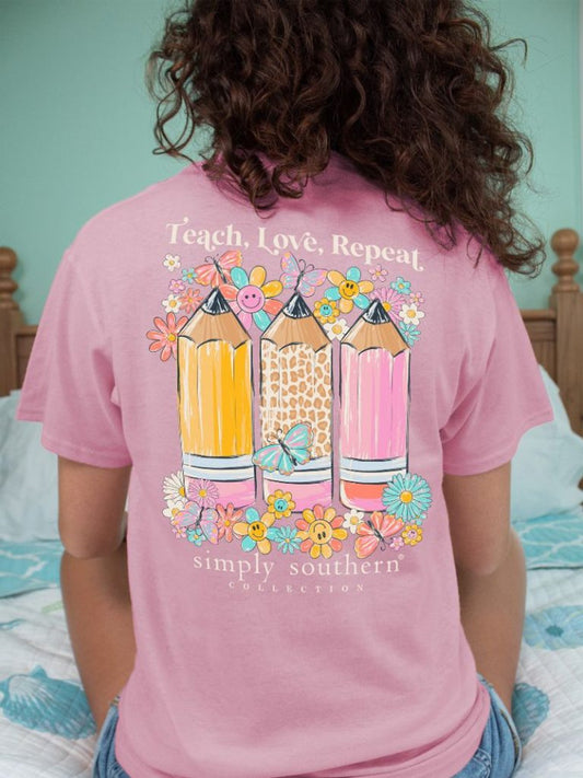 Simply Southern - Teach, Love, Repeat SS Tee - 2024