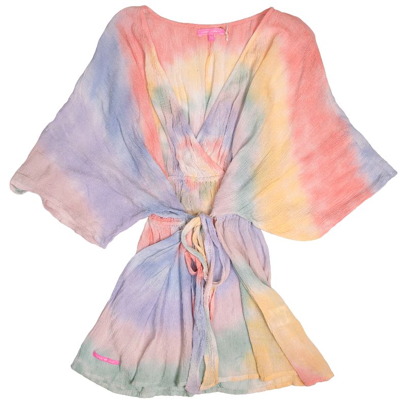 FINAL SALE - Simply Southern Beach Coverup Kimono - Tie Dye Swirl